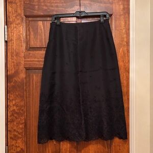 Ann Taylor Black Midi Skirt